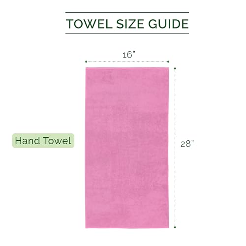 Image of Elegant Comfort Three Line Popcorn Towel Set for Bathroom 16 x 28 inches, Premium Hotel Quality 4-Pack Hand Towels, 100% Turkish Cotton, Soft and Durable, Quick Dry and Highly Absorbent, Light Pink