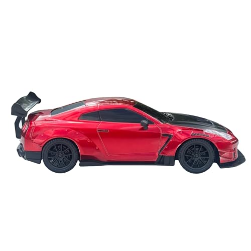 Image of KAEYASKEE RC Drift Car 4X4, 1:20 Scale, 2.4GHz Remote Control, 20km /hr Max Speed, Race & Drift Tyres, Underbody Lights (NissanGT-R Vibrant Red)