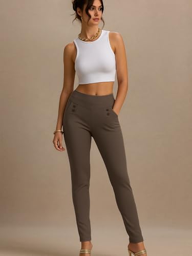 Image of ADDYVERO Women High Rise Elasticated Waistband Side Button Skort /Shorts Above Knee /Mini Women Party Bodycon Wrap