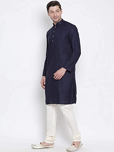 Image of Royal Kurta Mens Cotton Long Kurta Pyjama Set