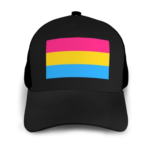 Pansexual Pride Flag Unisex Classic Adjustable Curved Brim Baseball Cap, Trucker Hat3