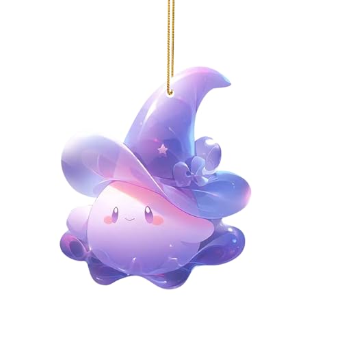  AKTOUR Lotti Cartoline appesi per auto con grafica acrilica Decorazione per la casa Biglietti Natale Piccoli Busta (D, 8x8cm)