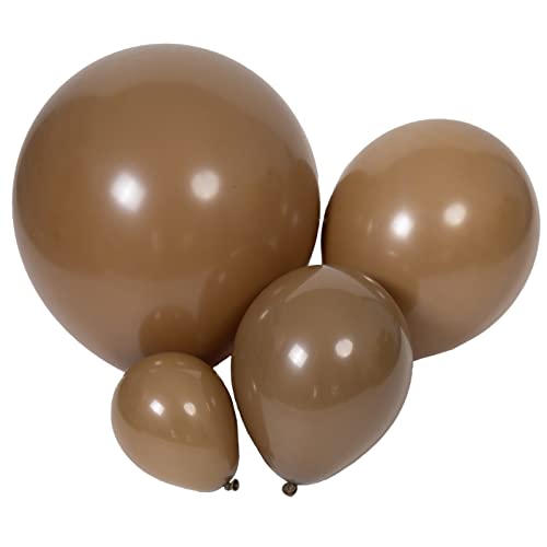 Image of Latex Balloons, 100-Pack Different Sizes 18 12 10 5 Inch Party Balloon Garland Kit (Coffee)
