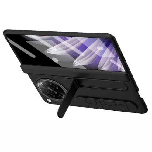 For Oppo Find N6�p�X�����P�[�X�F��ʕی�t�B�����E�X�^���h�@�\�t���A�~�j�}���ȑϏՌ��q���W�ی�P�[�X,Black