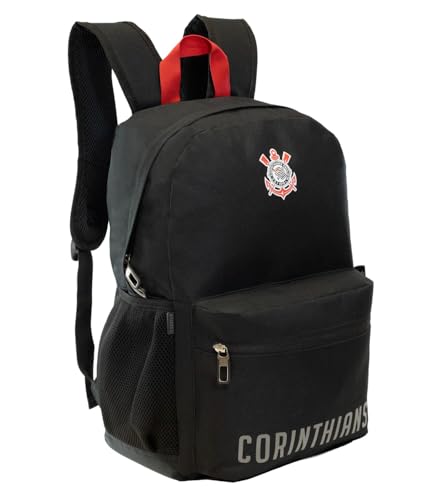 Mochila Bolsa de Costas Corinthians Esportivo Infantil Juvenil Adulto Escolar Trabalho Faculdade Viagem Timão Preto
