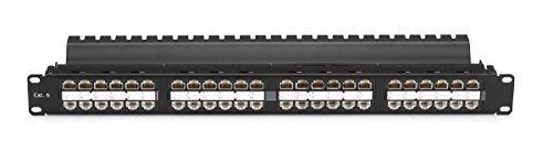 Black Box CAT6 Patch Panel, Feed-Through, 1U, Unshielded, 48-Port