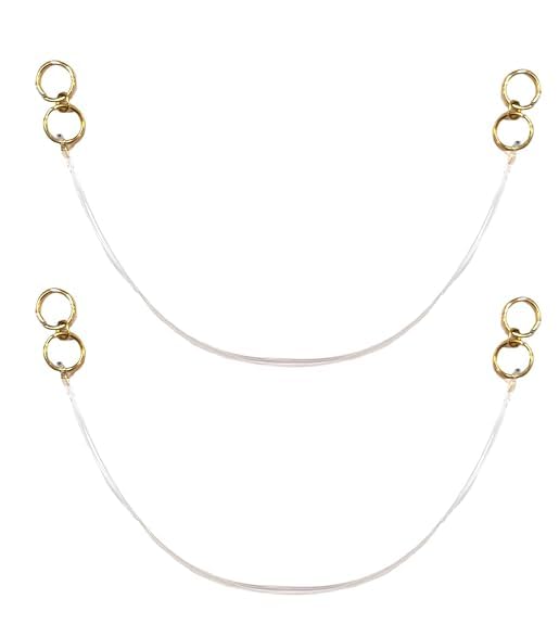 Kaan Chain Transparent Stretchable Rubber Gold Colored Earchain | Kaan Chain for Women and Girls | Invisible Ear Chain for Women, Ear Chain for Heavy Earrings (1 Pair) (B0DJ3KNHD1) Amazon Price History, Amazon Price Tracker