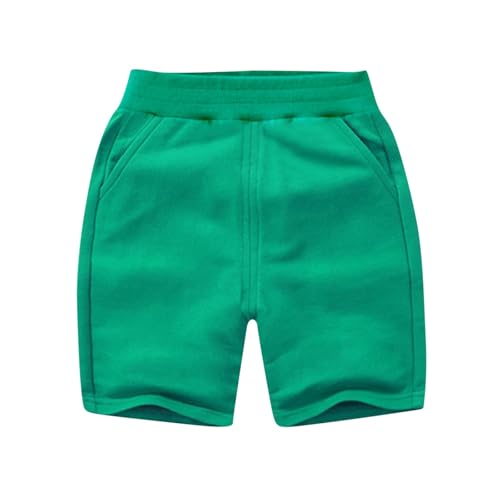 Opiniones de Pantalones cortos para Niño los 10 mejores. 47 Pantalones Cortos Deportivos de Algodón para Niño y Niña, Pantalones Corto con Cintura EláStica, Pantalón Corto Informales, Pantalón Cortos de Verano con Bolsillos CC1-Green...