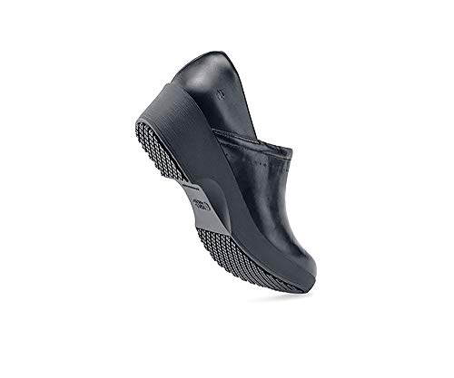 Shoes For Crews Juno, Women's Slip Resistant, Leather Work Clogs-, Black, 9 Wide Us #TOP7