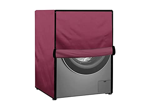 Image of Wings Star Front Load Washing Machine Cover Suitable for Bosch 6.5 kg, 7 kg, 7.5 kg, 8 kg, 8.5 kg, 9 kg. (63X63X81 CMS, Maroon)