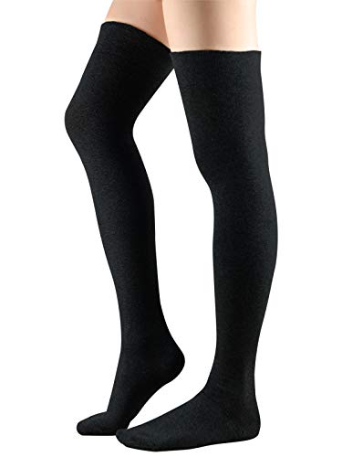 Image of Azue Women Non Slip Thigh High Socks Fashion Tube Stockings above Knee Cosplay Socks