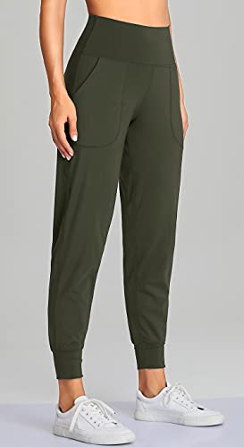 Image of Oalka Women's Joggers High Waist Yoga Pockets Sweatpants Sport Workout Pants