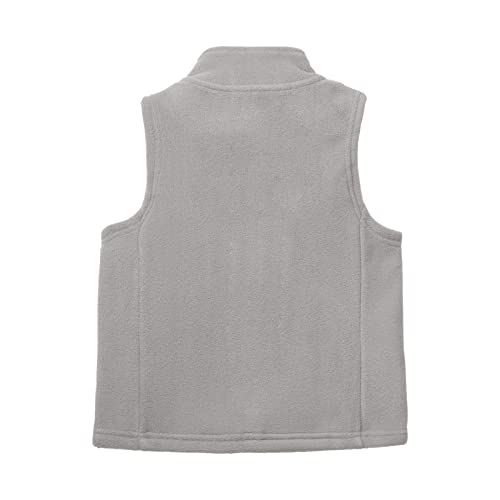 Image of Mud Kingdom Boys Girls Polar Fleece Vest Jacket Ligntweight Plain Vest Full Zipper Sleeveless