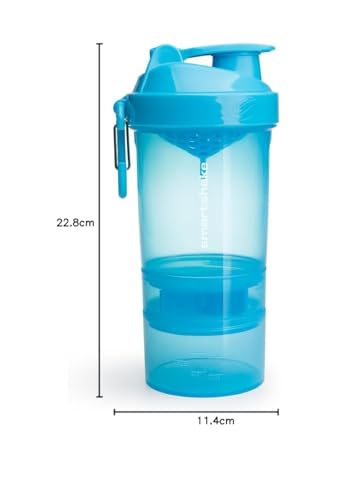 Image of SmartShake 10560101 Original 2Go Shaker, 600ml (Neon Blue)