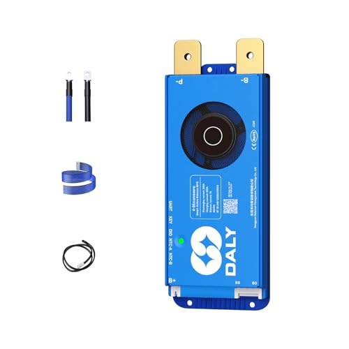 DALY BMS 24V 200A - 1A à équilibrage Actif Système de Gestion de Batterie, Bluetooth intégré pour LifePO4 8S Batteries - Idéal pour RV, Le Stockage d'énergie Solaire, Les Applications Marines, etc.