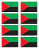 Autocollants : 100 x 60 mm, 8 pièces - Drapeau - Martinique - MQ - pour voiture, valise, ordinateur portable et plus encore