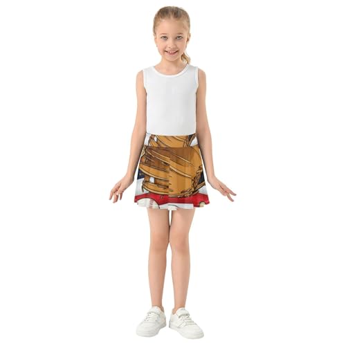 Cheer Athletic Shorts Girls Skorts Kids Tennis Skirts Little Girl Vintage Baseball Gloves 4t3