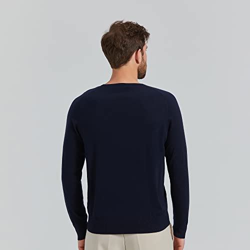 GreenMount Men’s Raglan Long Sleeve 100% Worsted Cashmere Crewneck Sweater for All Seasons2