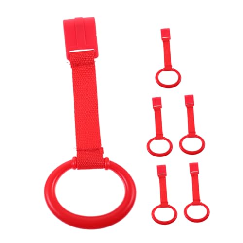 ULDIGI 6pcs Toddler Pull Tab Play Gym Rings Crib Pull Ring for Baby Learning Standing Walking