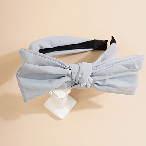 Wiwpar Knotted Bow Headbands For Women Fashion Cute Knot Headband Hair Bands Solid Bow Hair Accessories For Women Girls (Blue) #TOP3