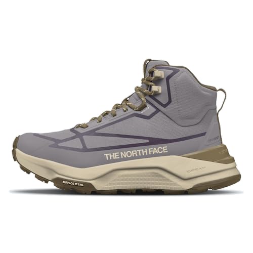 The North Face Women's Fastpack Mid Waterproof Hiking Boot - Highly Cushioned, Rubber Outsole, 5mm Lug, Transcendent Grey/Cedar, 7.5