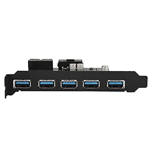 Tarjeta de Expansión PCI E a USB 3.0 de 5 Puertos compatible con Windows 10 8 7 3