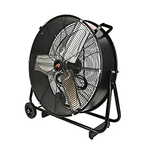 Aa011 24 Inch High Velocity Industrual Floor Fan Heavy Duty 2-Speed Powerful Matal Wall Mounted Fan 7500 Cfm Quiet For Home Garage Work Shop Bedroom Outdoor Or Indoor Adjustable Electric Fans-Black #TOP4