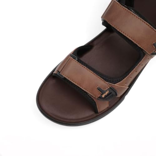 Image of Finishing & Sewing Men's Sport Sandals with Adjustable Straps, Comfort Outdoor Athletic Walking Summer Sandals