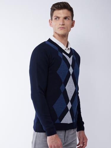Image of Pivl Men's Winter Geometric Print Sweater - Warmth and Style for The Season||Winterwear||