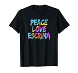 Peace Love Escrima Spruch Design Kampfschule T-Shirt