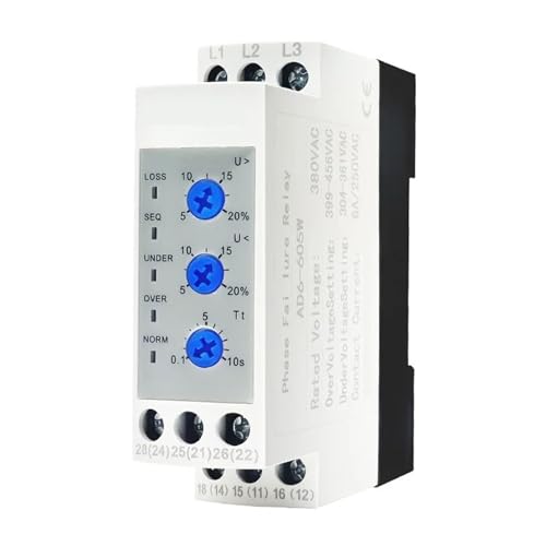 Relais de tension 380V AD6-605W avec protection de séquence de phase complète