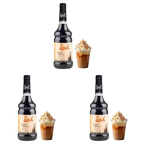 Image of Zone Flavoured Syrups 1000ml - Premium Cafe-Style Syrups for Mocktails, Cocktails, Milkshakes, Coffees, Iced Teas, Sodas & Desserts | Perfect for Home Use, Small Cafes, Bars & Gifting (Irish Cream)