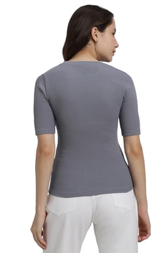 Image of Forever 21 Womens Solid Regular Fit Basic T-Shirts