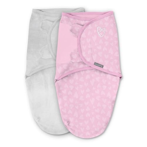 Image of SwaddleMe by Ingenuity Original Swaddle, Size Small/Medium, For Ages 0-3 Months, 7-14 Pounds, Up to 26 Inches Long, 2-Pack Baby Swaddle Blanket Wrap