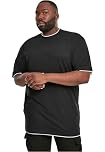 Urban Classics Men's Contrast Tall Tee T Shirt, Blk/Wht, XXL UK