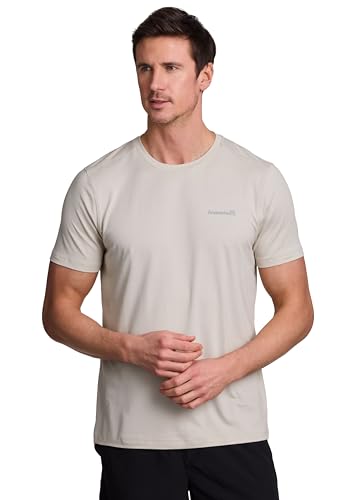 Avalanche Logo T-Shirt for Men, Stretch Jersey Short Sleeve Crewneck Tee for Hiking, Workouts, Running, Casual Wear