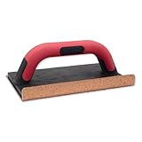 Hartmetall-Schleifbrett aus Wolfram Karbid mit abgewinkelter Seite und 2-Komponentengriff - Körnung K36 - geeignet zum Anrauen von Mauerwerken u.ä.