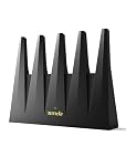 Tenda Wi-Fi 7 Router BE12 Pro - Router Dual Band BE7200 (5 GHz: 5765 Mbps, 2.4 GHz: 1376 Mbps), 2 x porte 2.5G, 3x porte Gigabit, CPU Quad Core, 4K-QAM, MLO, VPN, Supporto OpenWRT