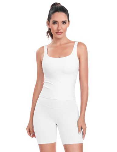 HeyNuts Zeal Bra Longline Classic U Back Medium Impact Wirefree Sports Bras, Workout Tank Tops with Removable Pads A-C Cups2