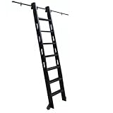 [Pista de la escalera corredera perfecta] -Esta pista de escalera móvil de tubo móvil de hierro forjado es adecuado para la biblioteca / loft / home / interno, con la ayuda de esta pista, puede ir a donde quieras, y es sin esfuerzo escalar y recuperar cosas , trayendo otro punto culminante a tu hogar y Asegurándote tener una excelente calidad.