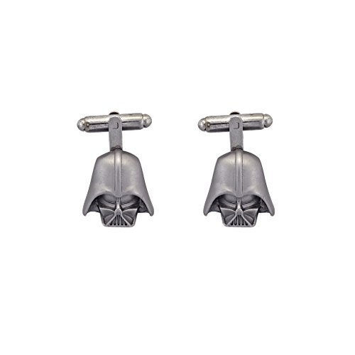 Star Wars &apos Darth Vader Manschettenknöpfe mit Kopf in Bronze Plated Zamak matt schwarz Größe Kopf: 20 mm.
