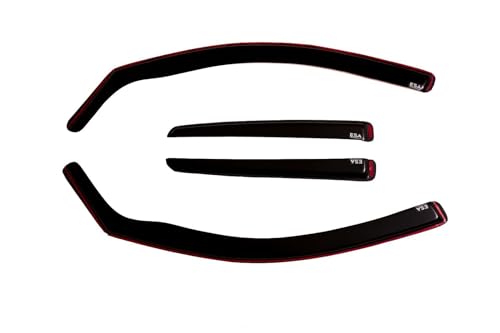 Wind Sun Rain Deflectors Compatible With AUDI Q5 2009-2016 4 Doors SUV 4 Pieces Dark TINTED - Image 4