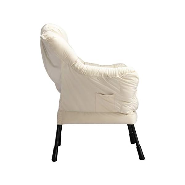AbocoFur Modern Large Fabric Lazy Chair, Accent Contemporary Lounge Chair, Single Steel Frame Leisure Sofa Chair with Armrests and A Side Pocket - Image 10