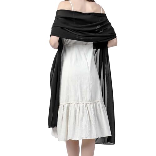 Women Shawl Wrap for Evening Dress Chiffon Scarf Shawls for Prom Wedding Party, Large Beach Cover Up Wrap 70.1" PS183