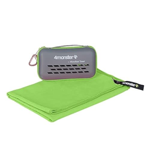 4Monster Microfibre Travel Towel Quick Dry, Lightweight Gym Towel Ultra Soft, Super Absorbent Compact Camping Towel for Sports Gym Beach Camping Yoga Swimming Hiking 4Monster Microfibre Travel Towel Quick Dry, Lightweight Gym Towel Ultra Soft, Super Absorbent Compact Camping Towel for Sports Gym Beach Camping Yoga Swimming Hiking