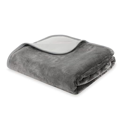 PETTOM Manta de Perro Impermeable para Sofa, Mantas Termicas&Refrigerante Perros Gatos Doble Cara (M-152 * 127cm, Gris)