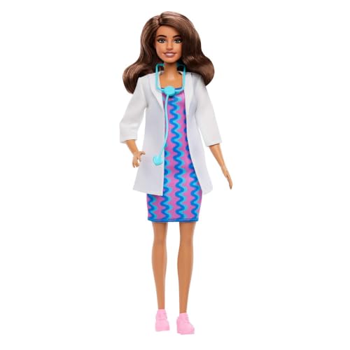 Barbie Careers Doctor Fashion Doll Wearing Removable...