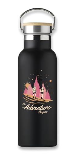 The Adventure Begins - Termo térmico para café, botella ecológica