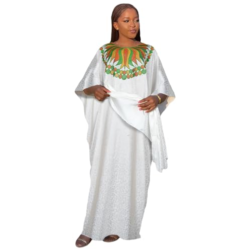 Image of HD African Dresses for Women Fashion Beading Rhinestone Kaftan Maxi Dress