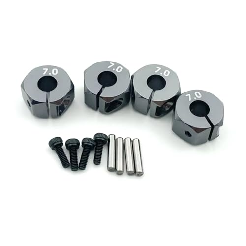 Moyeux de roue hexagone 12mm en aluminium de 7mm d'épaisseur pour voitures RC HSP et Tamiya